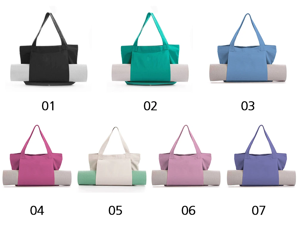 Custom Logo Large Capacity Nylon Fabric Bag Design Breathable Comfortable Daily Carry Yoga Tote Bag with Logo