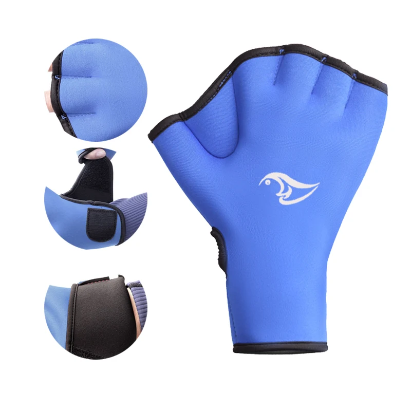 Customized Swimming Resistance Training 1mm 1.5mm Water Sports Eco Neoprene Diving Paddling Gloves