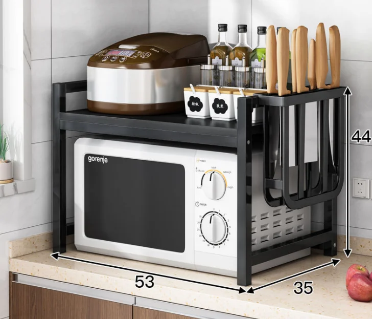 KALA Kitchen Rotating Storage Shelves Rack Multi Layer Removable Basket Shelf Organizer Rolling Wheels with Metal Carton