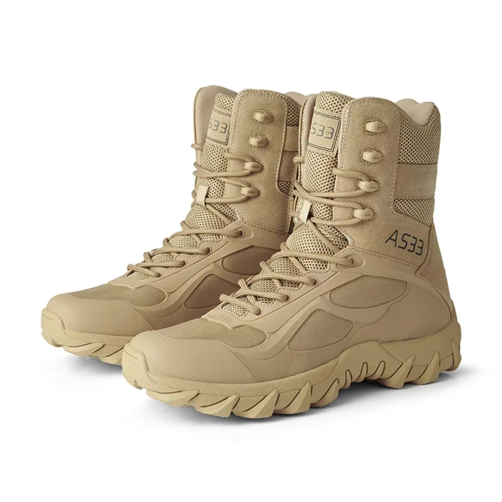 Manufacturer Wholesaler Sand Suede Hiking Boots Jungle Climbing Boots Wholesaler