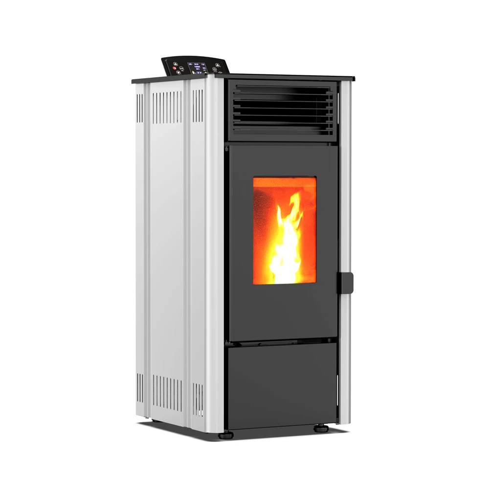 Automatic Feeding KM08 CE modern wifi  pellet stove fireplace biofuel pellet heater for house room heating