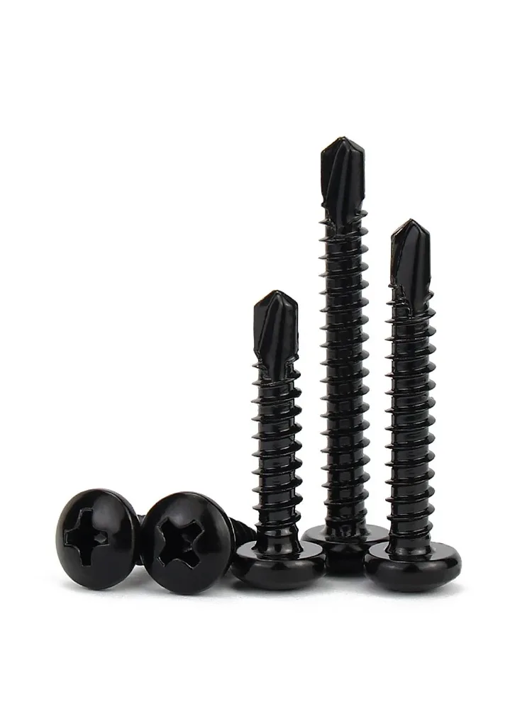 410 Stainless Steel Phillips Round Head/Flat Head Self-drilling Screws, Dovetail Self-tapping Screws M4.2 M4.8