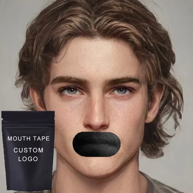 Anti Snoring Black 30-Pcs Breathable Cotton Sleep Strips Tapes Mouthtape Mouth Tape For Sleeping Breathing Relief