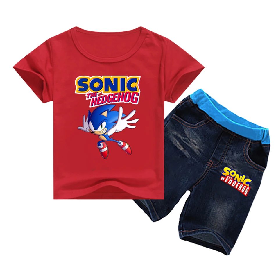 Kids Boy Clothes Boys Cartoon Outfits Baby Girls Summer Tees Suits 2-12 Years Children Clothing T-shirt + Shorts Sets