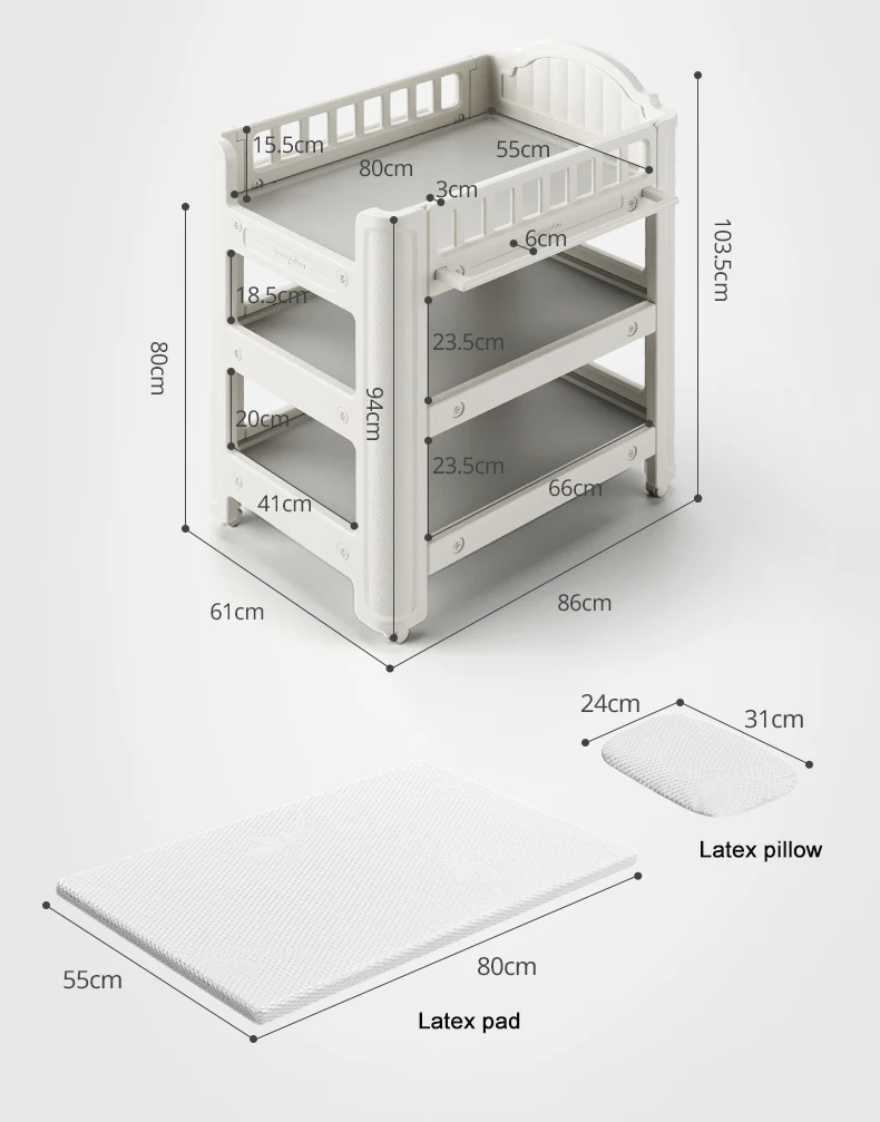 Morden Removable 18kg Baby Diaper Changing Table Storage Function Cunas De Bebes Living Room Furniture Kids Cribs