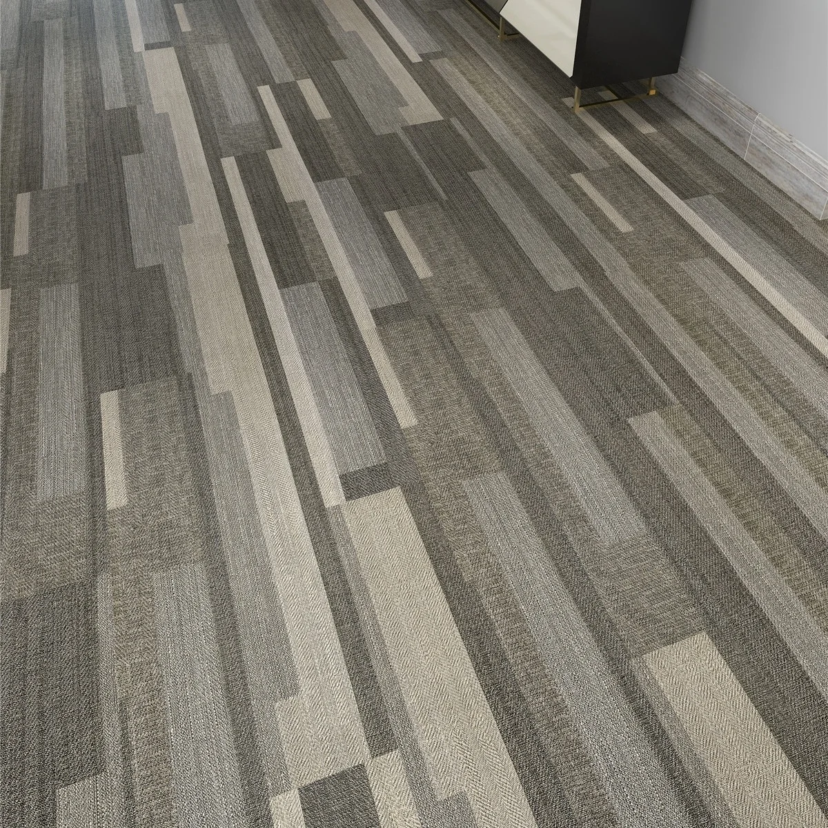 Luxury vinyl plank plastic carpet design click PVC flooring for living room