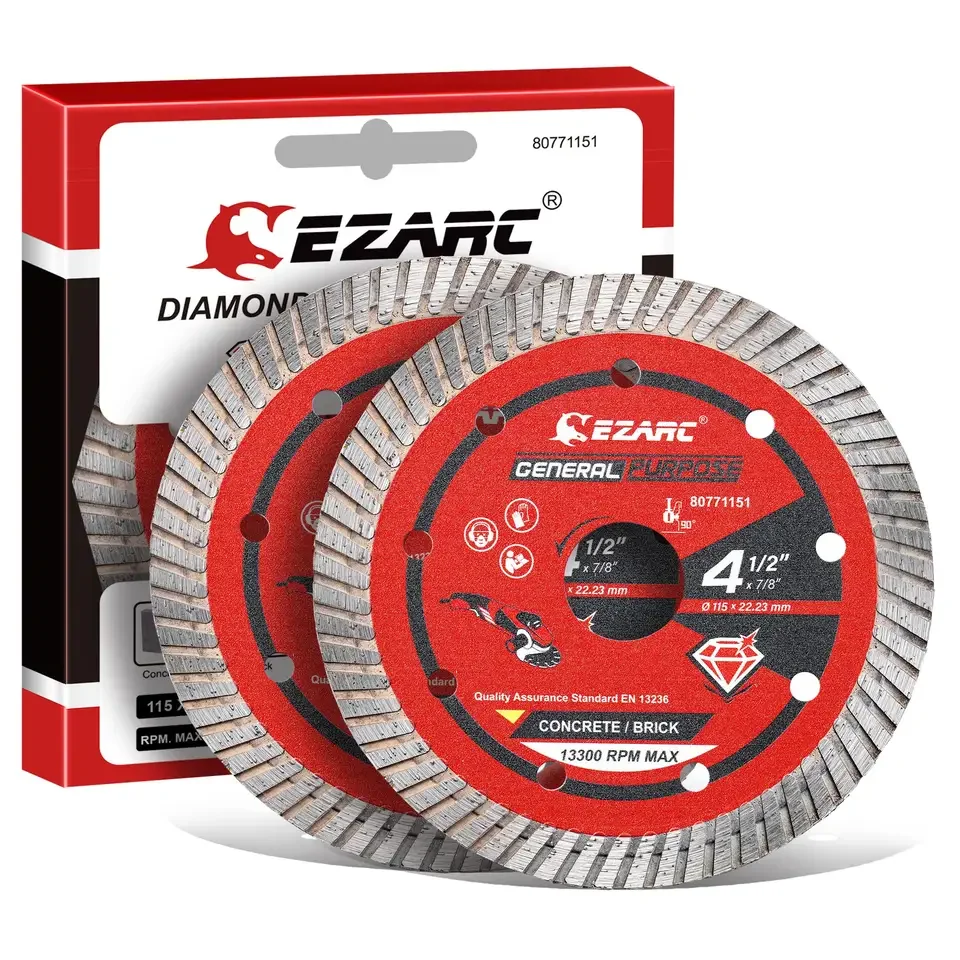 Ezarc 4.5 Inch Glass Diamond Saw Cutting Blade For Grinder In All Building Materials For Clean Cut Edges
