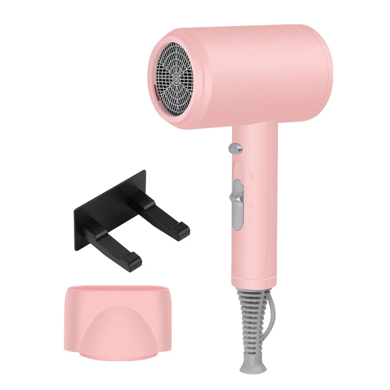 Ionic Hammer Hair Dryer 1200W Fast Drying Negative Ion Hair Blowdryer DC Pink Hair Dryer for Home Salon Travel