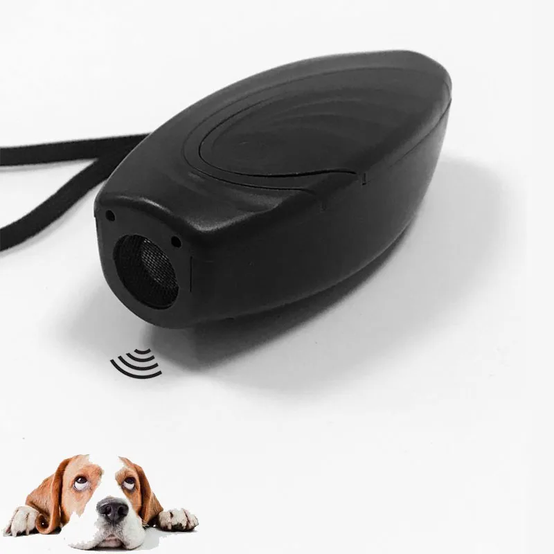 Ультразвуковой ручной инфракрасный Отпугиватель собак 3 в 1, тренажер для собак с фонариком, устройство против лая
