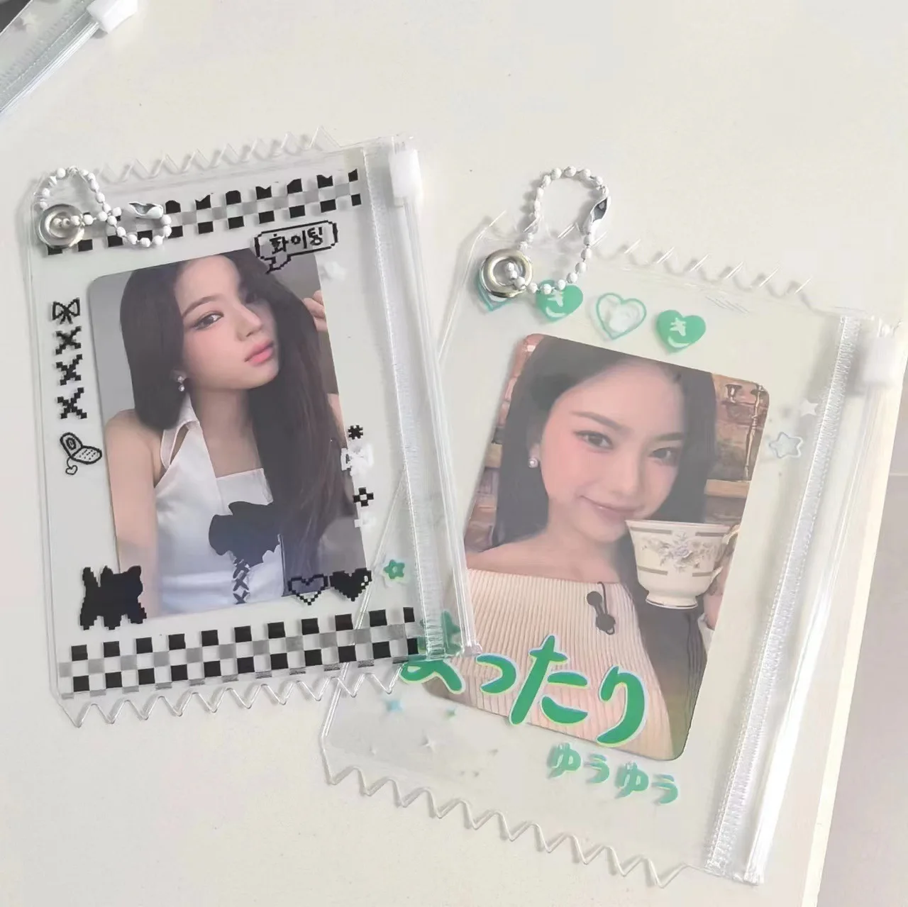 Creative Candy Bag Photocard Holder With Keychain Student ID Bus Card Cover Ins Japanese Idol Photo Card Sleeves Bag Pendant