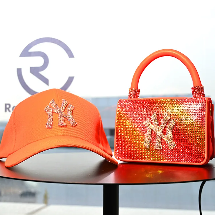 
2021 Luxury fashion famous designer brands ny purse and hat handbags matching ny hat and purse set NY bag set 