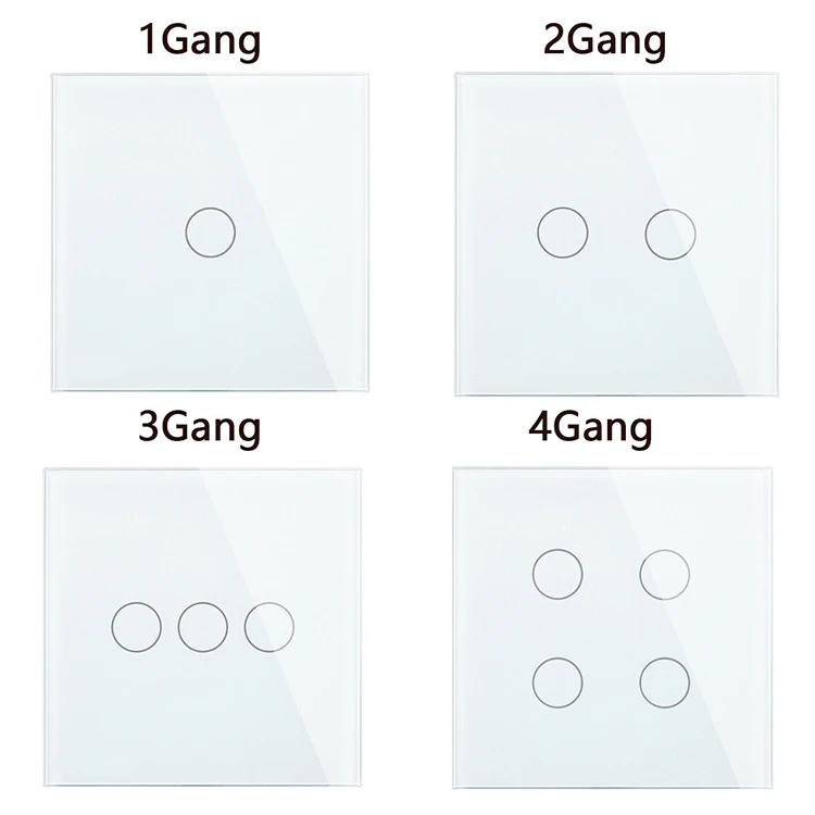 G-Tech plus Tuya Zigbee-Smart Home Wall Touch Panel 1/2/3/4 Input Smart Touch Switch