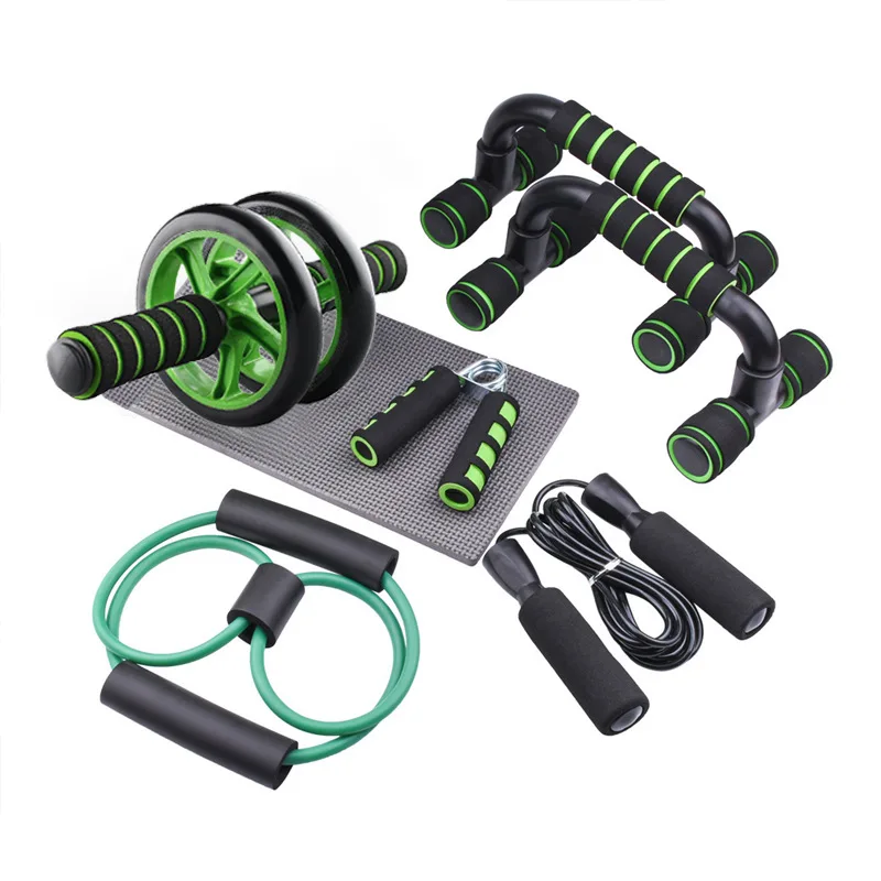 Get-Fit Home Gym Workout For Men and Women Core Strength & Abdominal Exercise 7pcs Ab Wheel Roller Kit