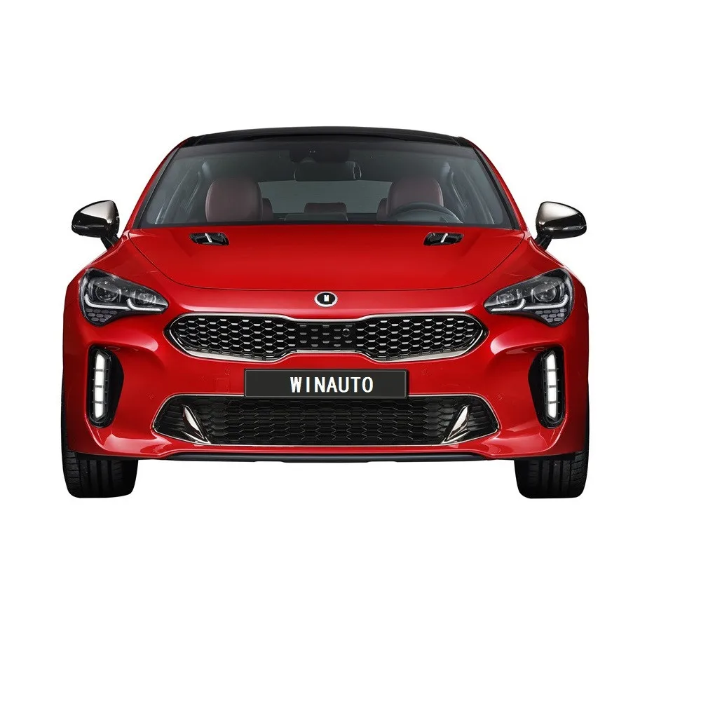 Winauto 12V Dual Color White Yellow Flowing Pattern Daytime Running Lamp For Kia Stinger 2018 - 2020 Front LED Car Foglight DRL