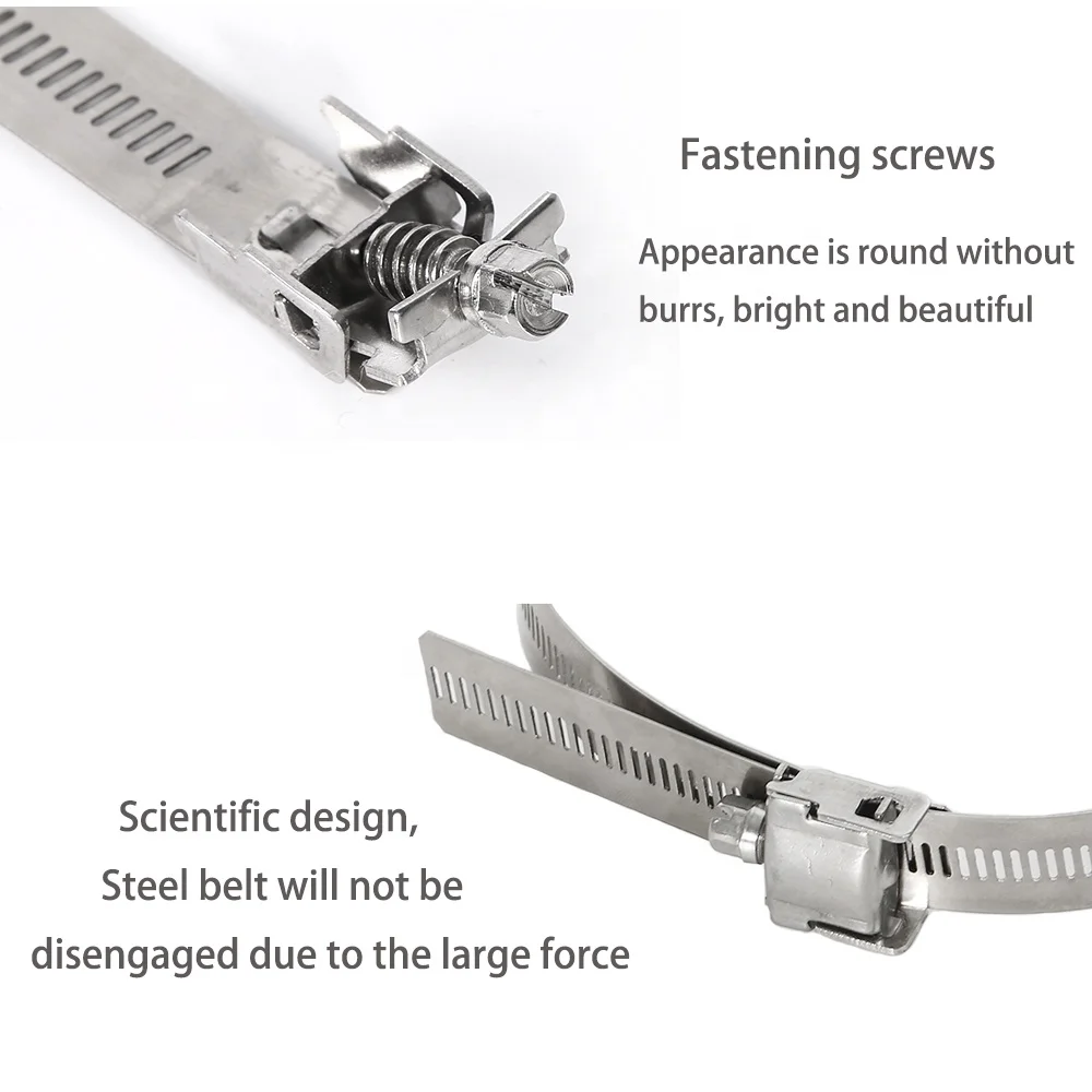 perforated worm gear clamps Manufacturer Price 304 Stainless Steel High Pressure Quick Release Spring Hose Clamp