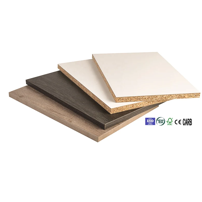 16mm cheap black melamine pape e1 wood raw chipboard / mdf / particle board sheets