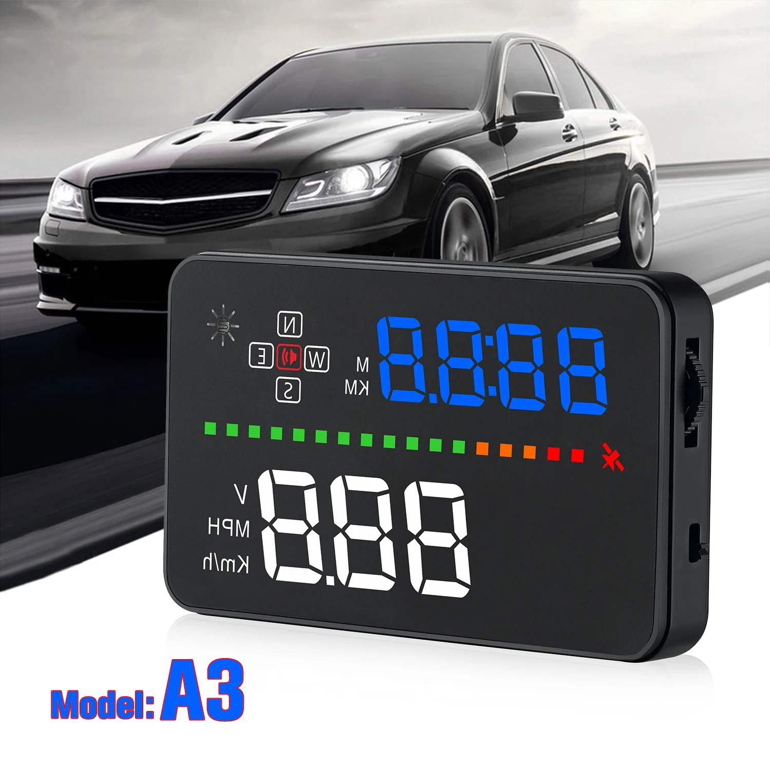 Car HUD A3 Head Up Display GPS Multi Functional Electronic Gadgets For Universal Car