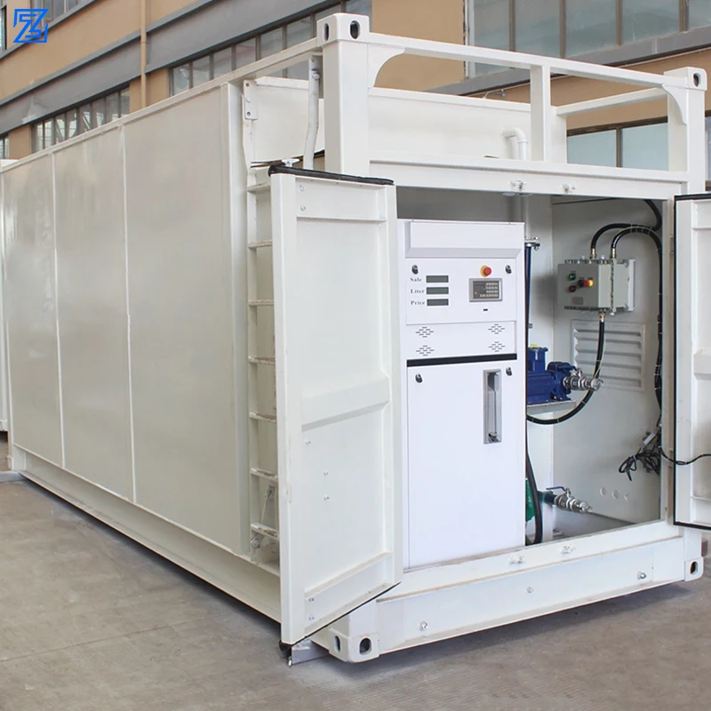 Mobile Fuel Dispenser Station Container Petrol Equipment Tatsuno Mini Gasoline Station Japan Tanks Gas Stations