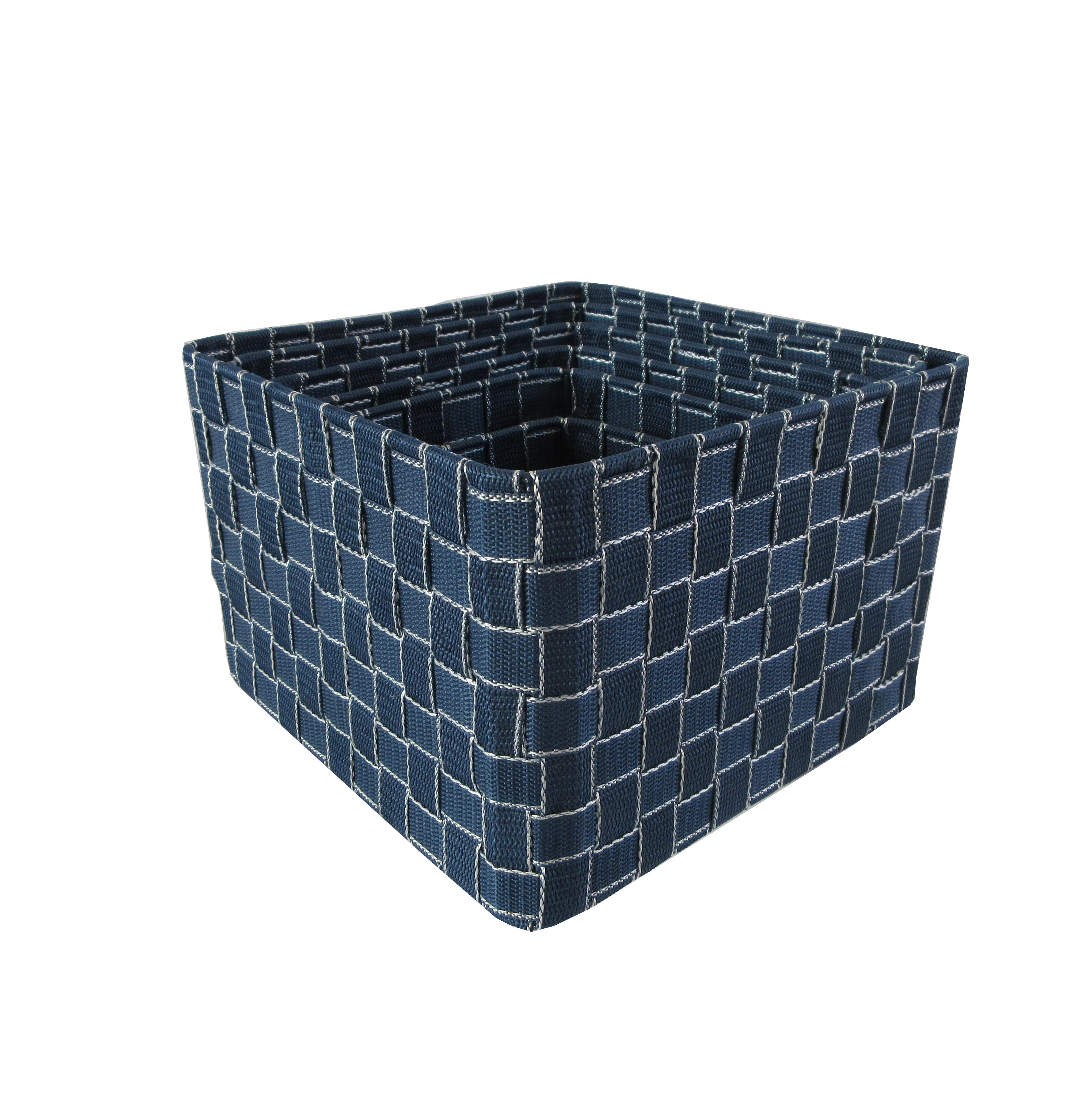 
pp webbing basket for storage basket,3pcs for a set woven basket 