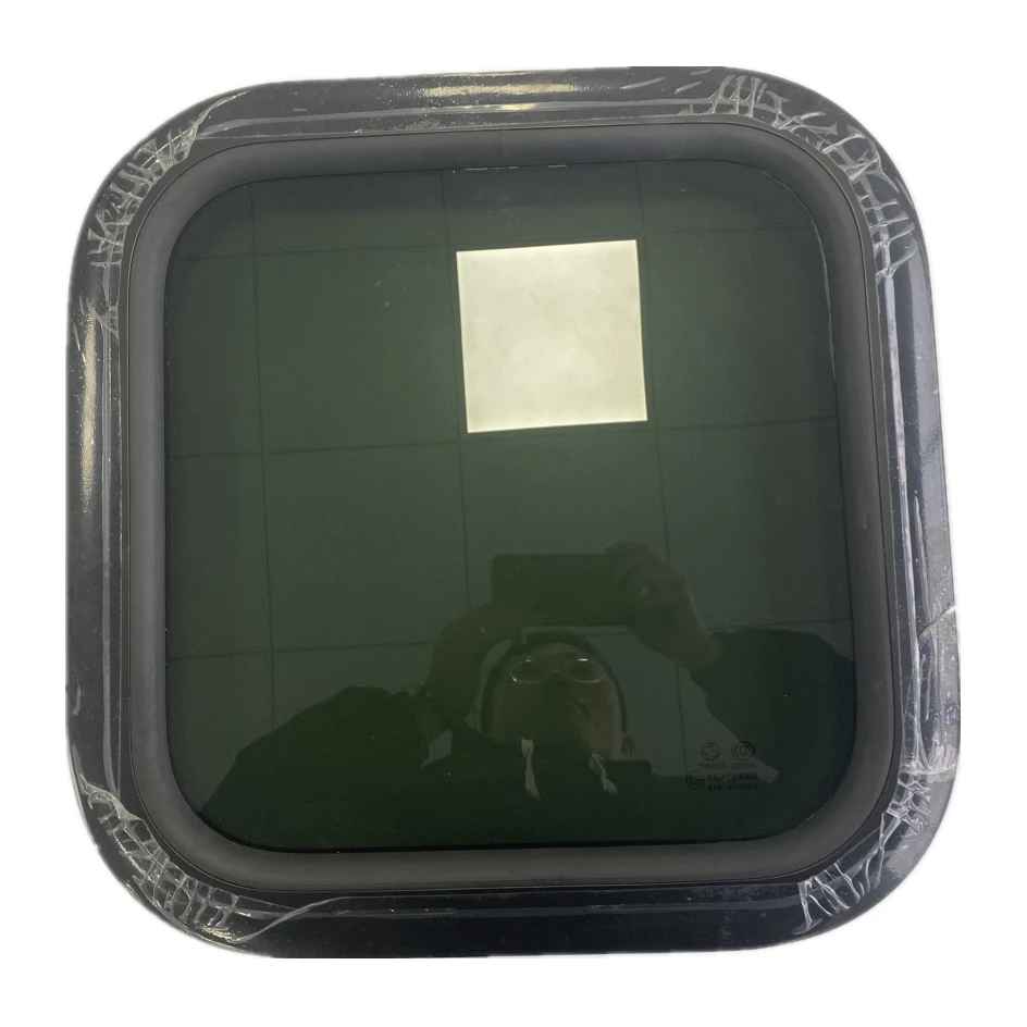 2024 TONGFA E-mark/DOT Tempered glass trailer caravan window, aluminum alloy window frame RV immovable window