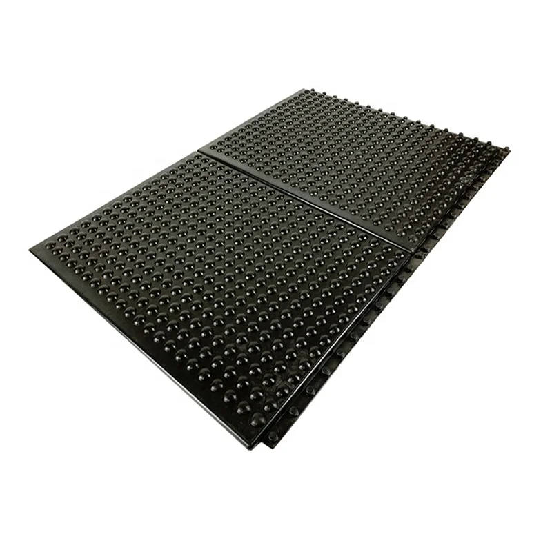 Модульный Противоскользящий черный резиновый коврик отель завод анти усталость для АЗС