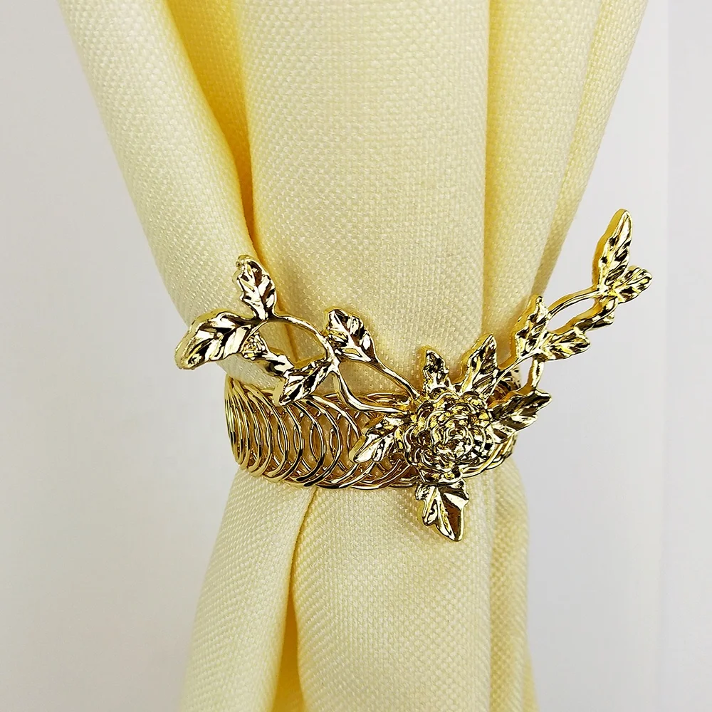 gold plated flower curtain buckles curtain clips