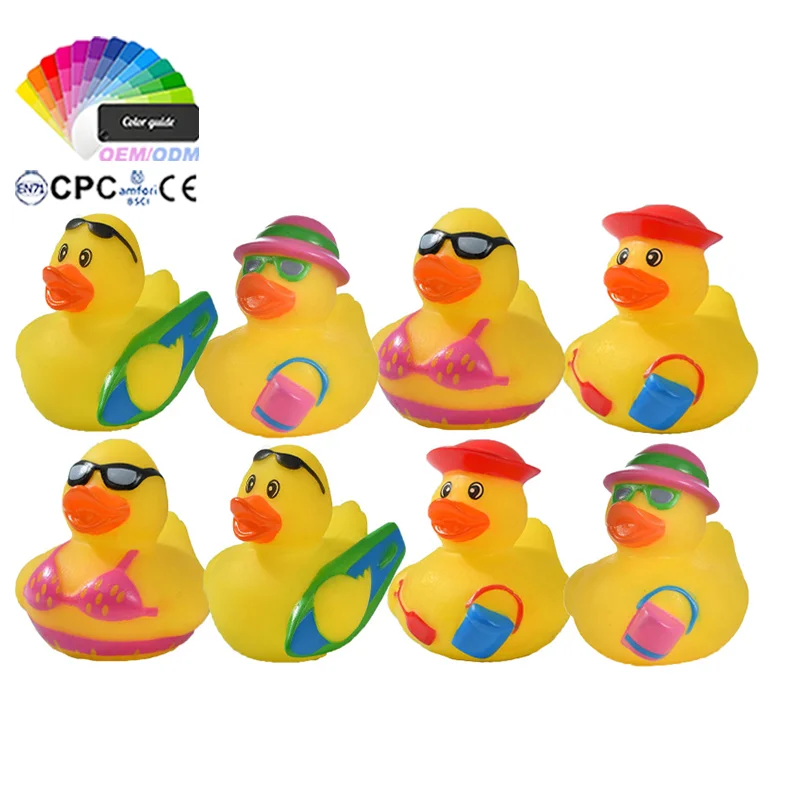 High Rated Non Toxic Mixed Bulk Unique Rubber Ducks Pvc Plastic bath yellow Duck