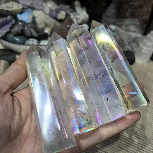 Premium point tower wholesale bulk spiritual products natur angel aura clear quartz crystal healing wands for Decor