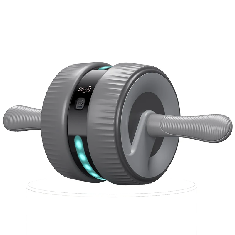 Workout Abdominal Wheel Abs Roller Indoor Fitness Roll Back Braking Smart Count Abdominal Training Roller Wheel Machine Ab Wheel