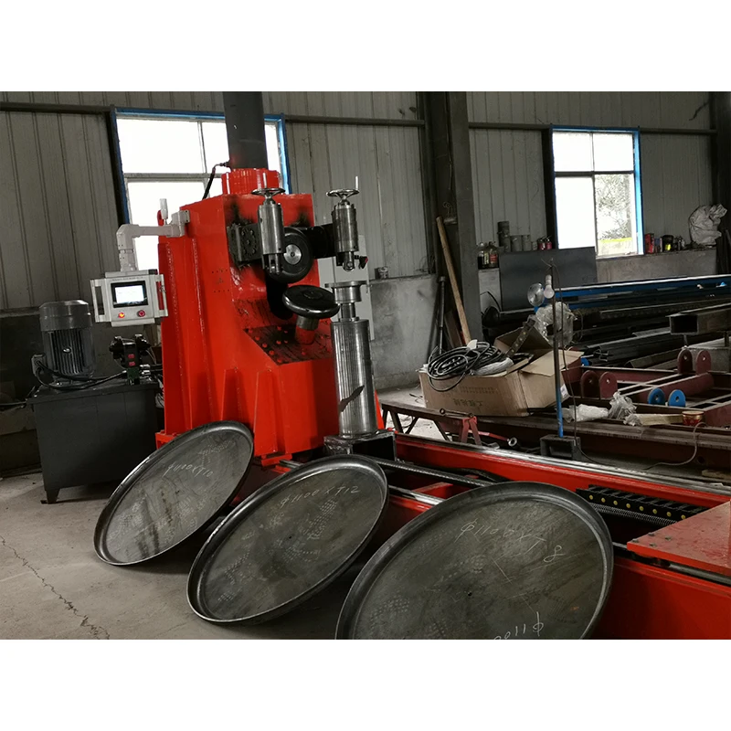 Round cone and elliptical tank dished ends flanging machine