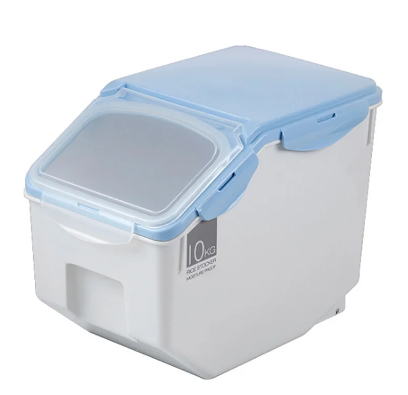 
Factory Wholesale 10KG/15KG Pet Food Container Moisture-proof Pest-proof Seal Up Food Barrel 