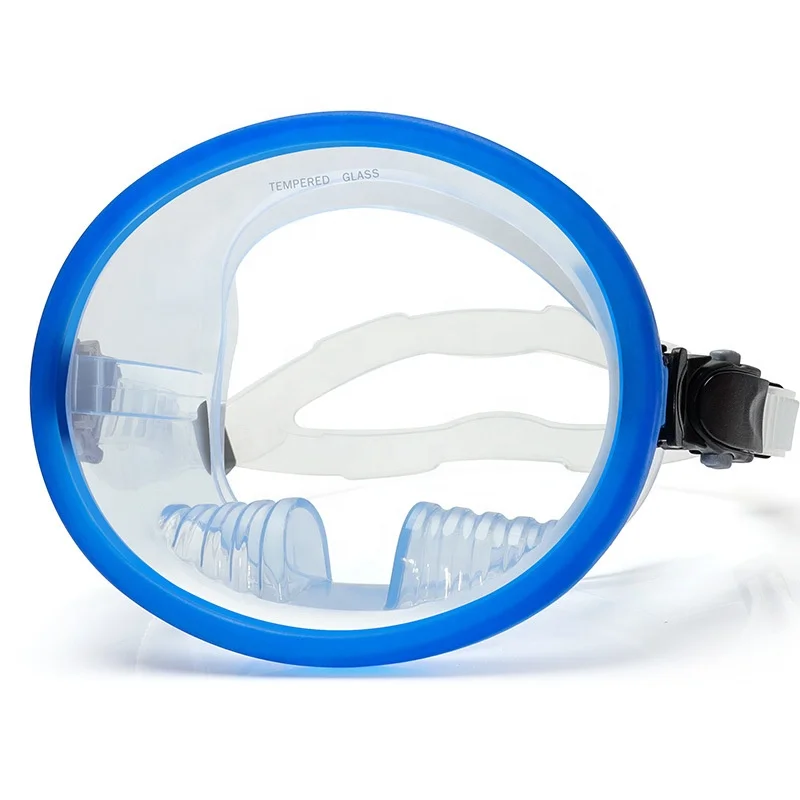 Diving mask Panoramic tempered glass snorkeling mask Silicone swimming mask