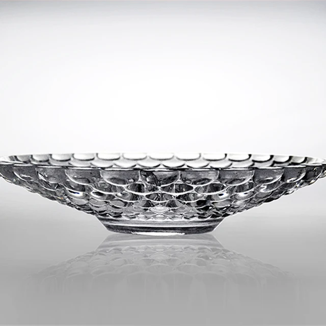 Wholesale pressed clear glass salad plates