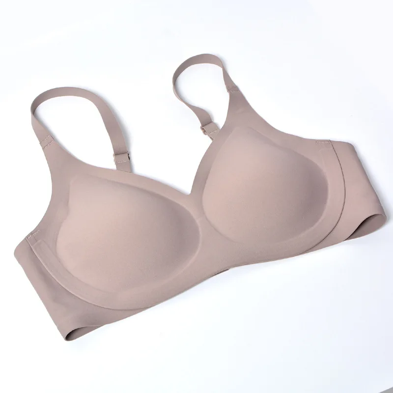 Wire Free Bra Bonded Ropa Interior Mujer Bond Glue Sticky Bra No Wire Push up Bra High Quality Manufacturer Seamless Plain Dyed
