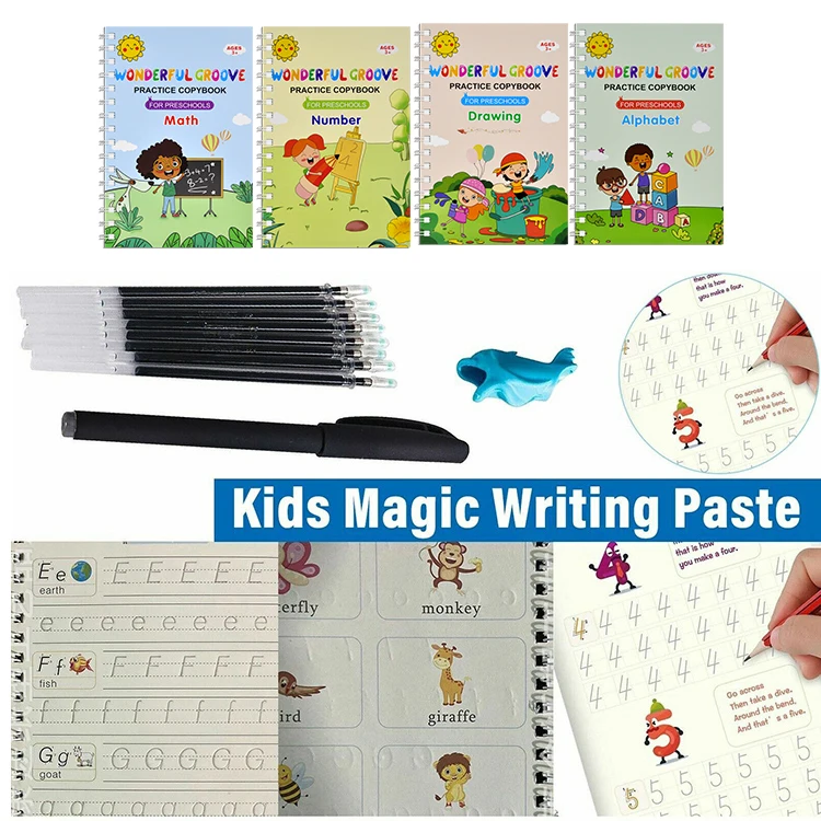 Children Reusable Practice Writing Book Can Erase Pen Magic Copybook Drawing Toys For Children