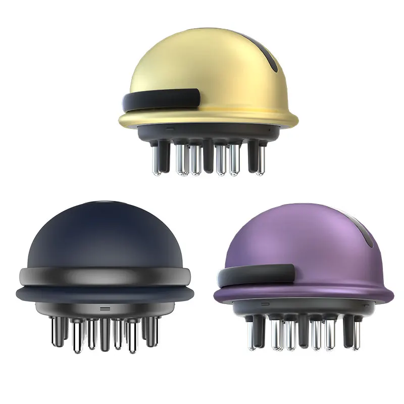 Liquid output stainless steel hair comb massager to stimulate hair growth