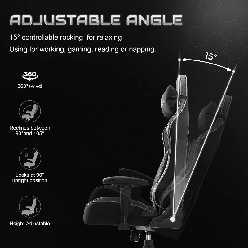 Direct Factory Manufacturer High Quality Ergonomic Gaming Chair Custom Comfortable Pu Leather Game Chair With Headrest