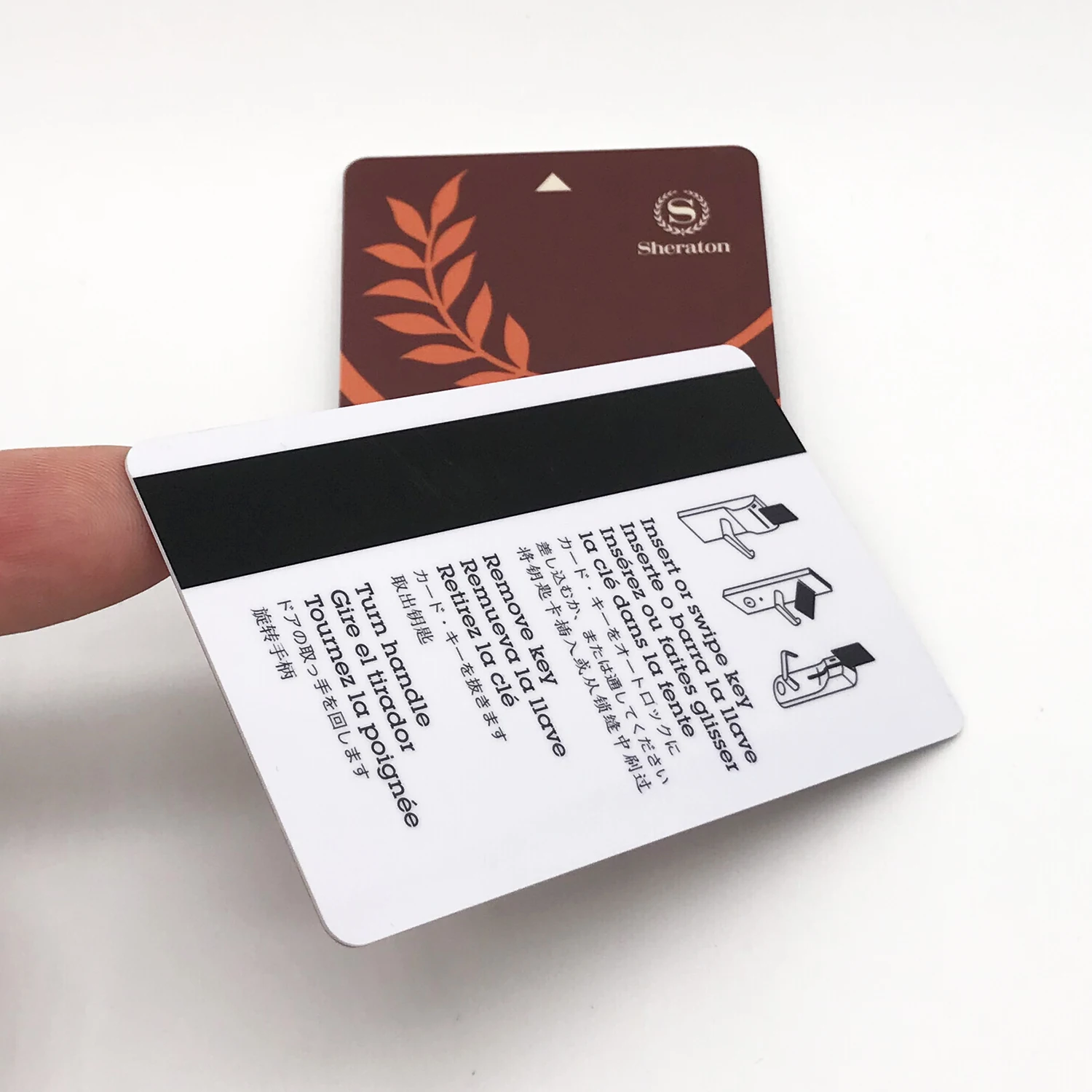 Пластиковая гостиничная карта-ключ с картой магнитной полосой и RFID-чипом