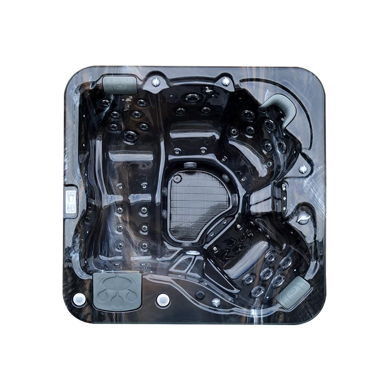 Modern 4-Person Hotel Villa Freestanding Acrylic Hot Tub Whirlpool Massage Jets Balboa Control System CE Certified Includes