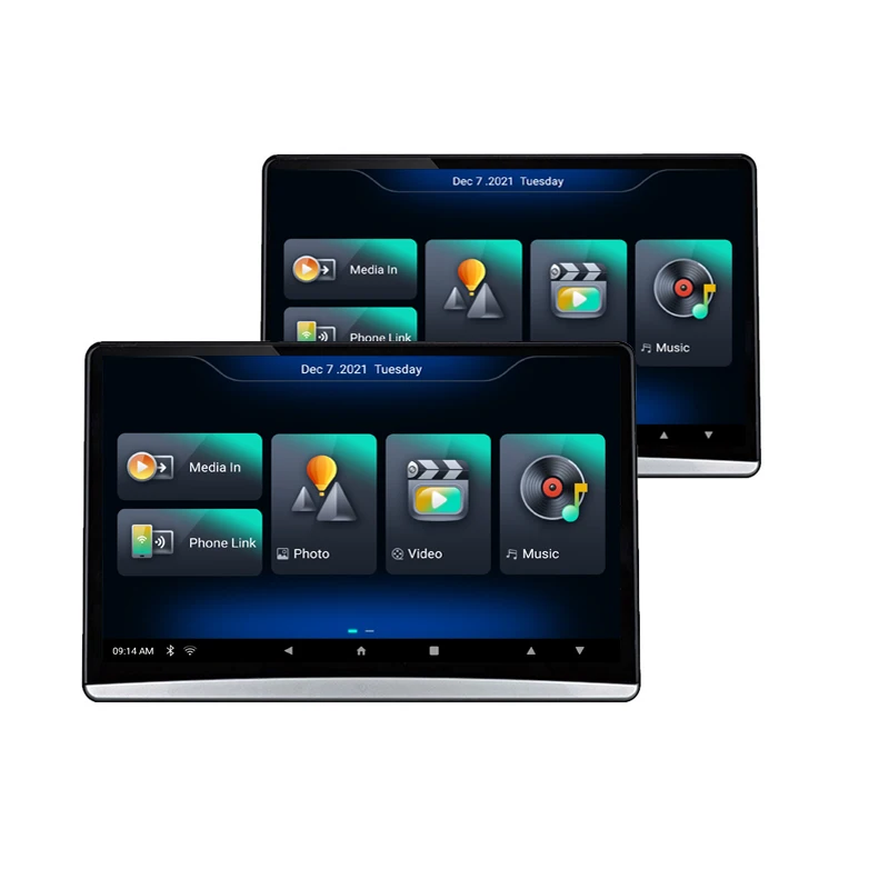 13.3 inch 1920*1080 touch screen car headrest monitor player with usb wifi android car headrest monitor
