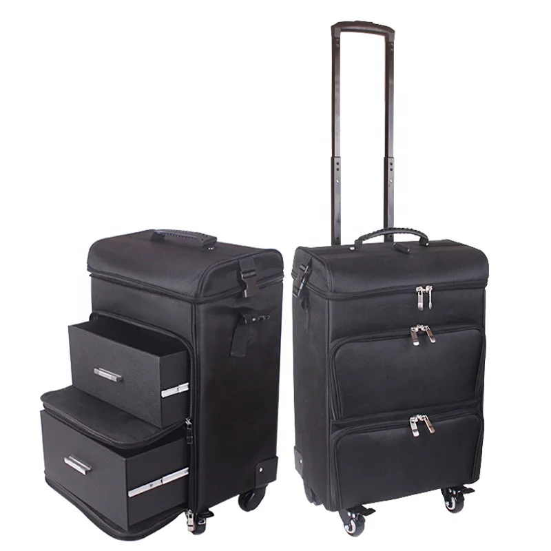 Trolley Cosmetic case Rolling Luggage bag on wheels,ladies Nails Makeup Toolbox,Beauty Tattoo Salons Trolley Suitcase