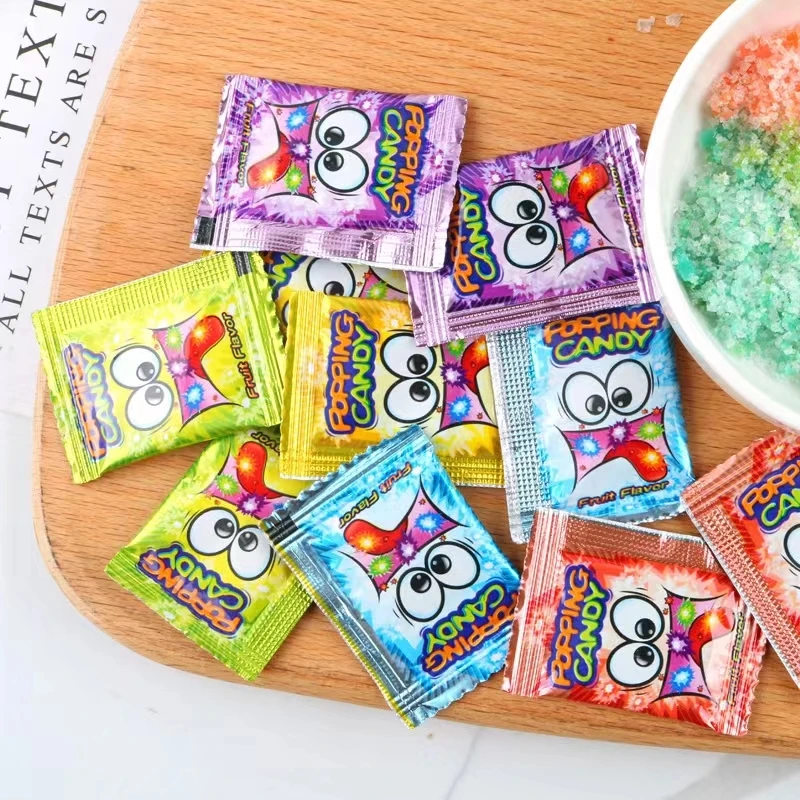 300pc 1g popping candy in tube 300g/tube mix 5 flavors colors sweet fruity party candy new year gift 3600pc/ctn