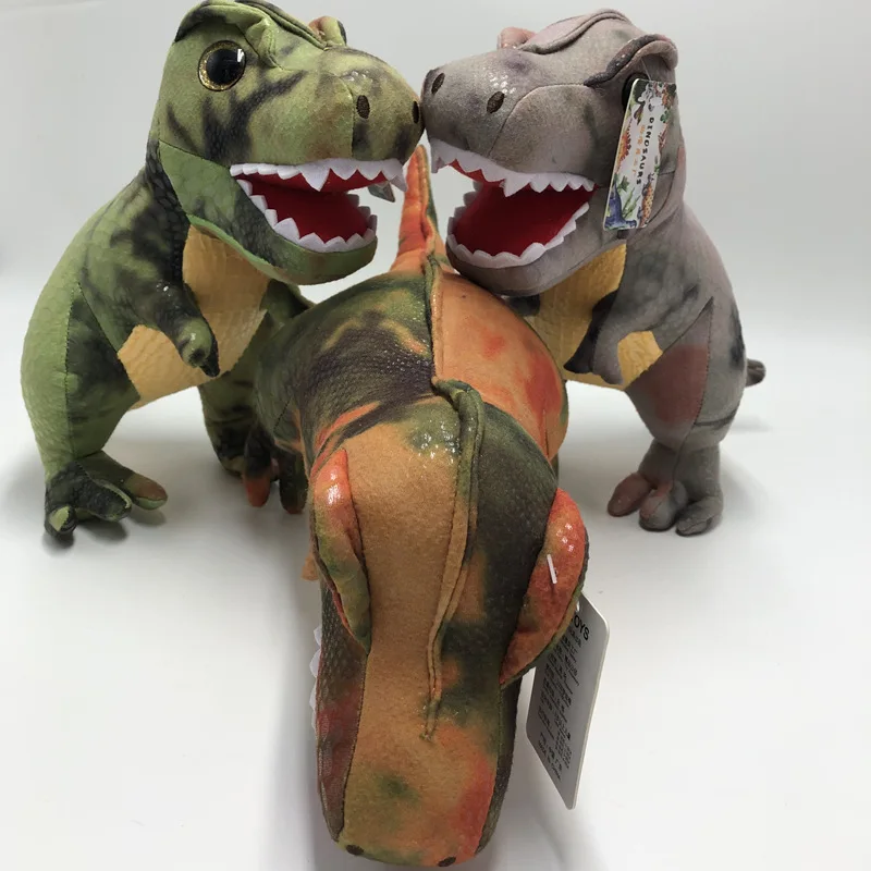 New 30CM simulation camouflage Tyrannosaurus Rex plush doll Bared teeth cute plush toy doll machine Jurassic