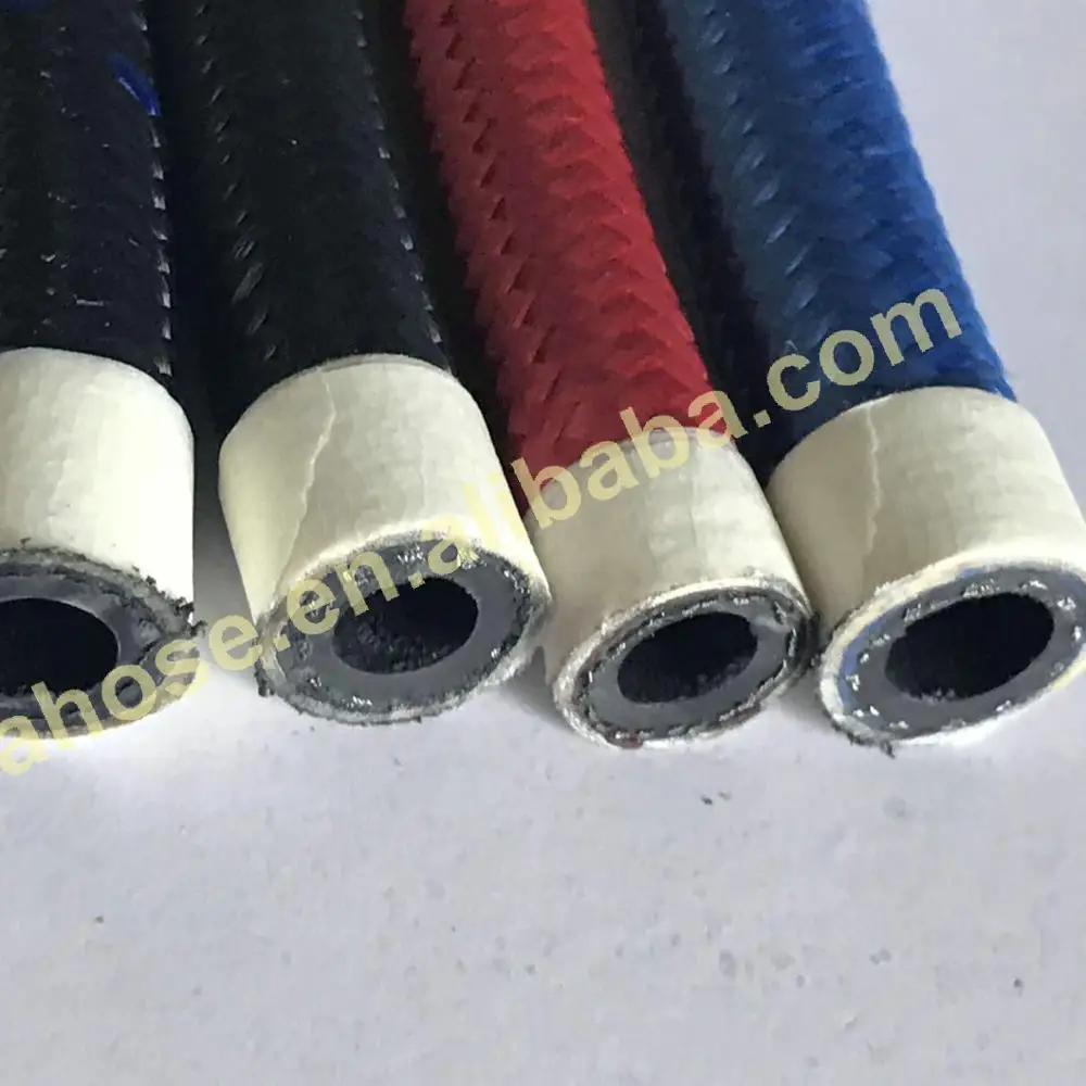 AN6/AN8/AN10/AN12 Colorful Nylon Braided Oil Cooler Rubber Hose For Automobile