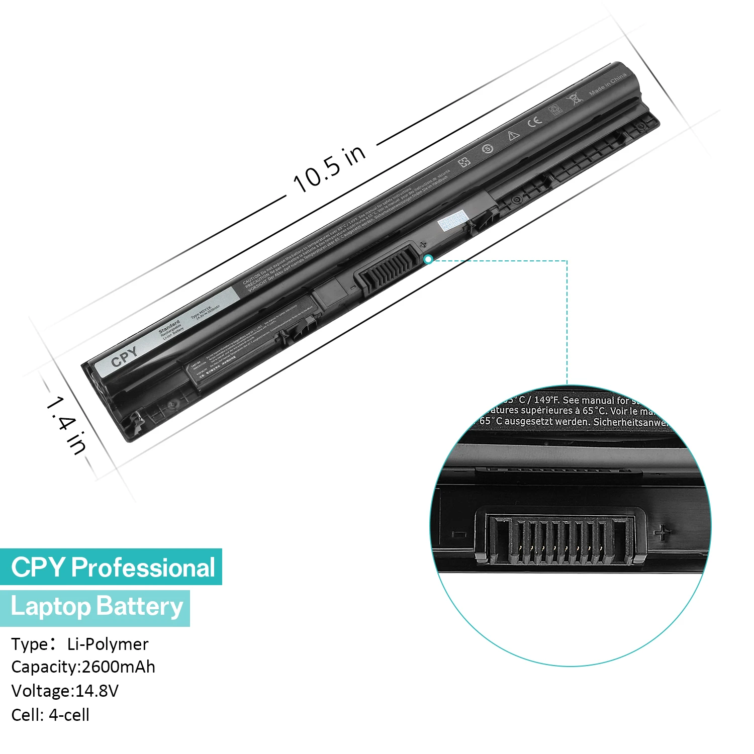 Computer batteries 14.8v 40wh M5Y1K Laptop Battery For Dell Inspiron 3451 5451 5551 5555 5558 5559 5755 5758