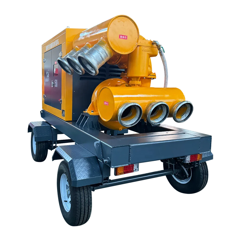 Mobile low-power diesel engine vacuum assisted high head water transfer pump
