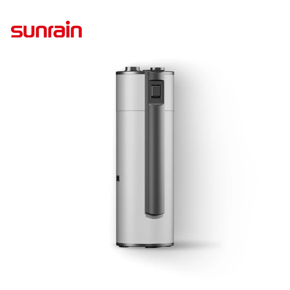 Sunrain R290 200L 250L 300L Enamel Tank WIFI Smart Control Top Kit Indoor Domestic All In One AirTo Water Heat Pump Water Heater