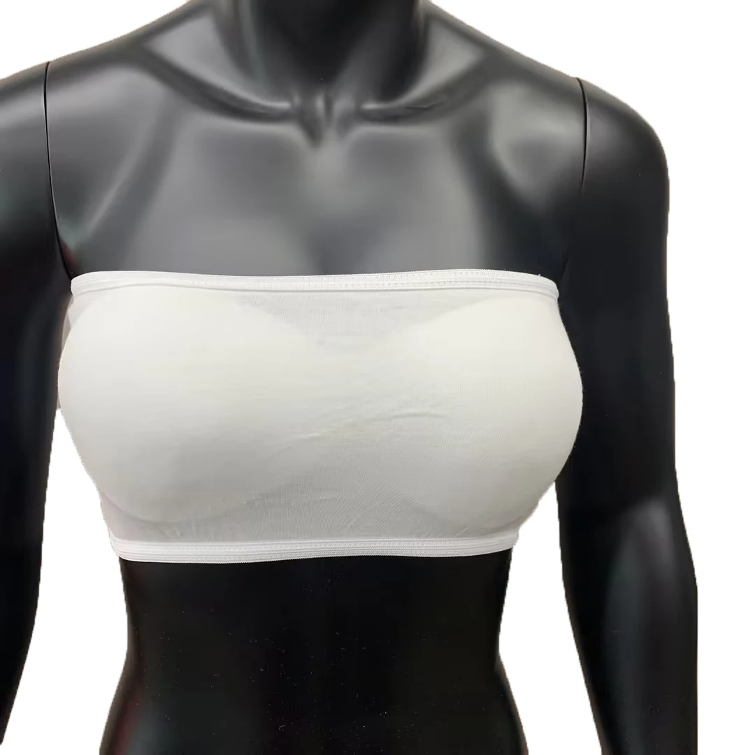 Breathable Bra 100% Cotton Disposable Underwear Strapless Top tube Bra for female girls ladies spa travel