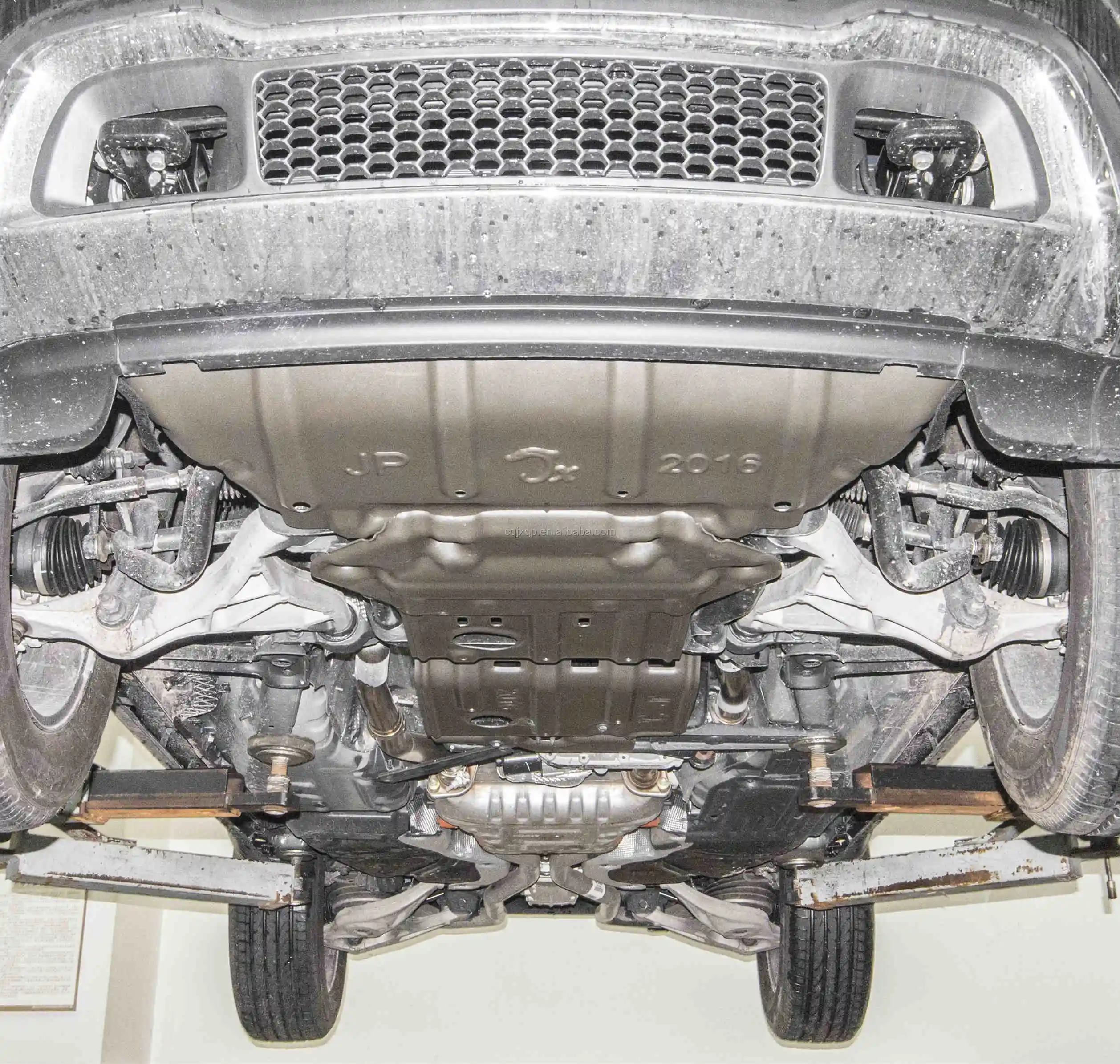 JUNXI 3D Engine/Gearbox Transfer Case Fuel Tank Tubing Skid Plate fit for Grand Cherokee 2016