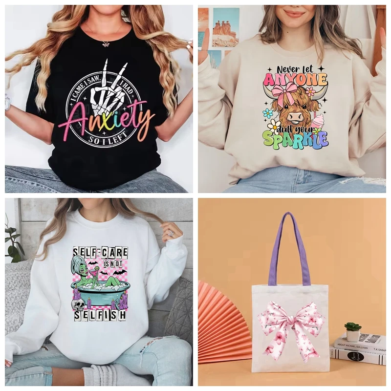 Wholesale Jesus Cross Christ DTF God  Floral Religious Faith Motivational Spirit Iron On Christian DTF Transfer  Verses Sticker